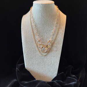 Dual Gold Chainlink Necklace